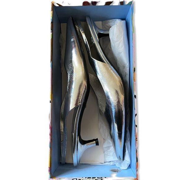 Jeffrey Campbell Persona Slingbacks Heels in Silver shoes Revolve 9.5 - Picture 6 of 11